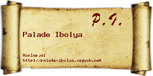 Palade Ibolya névjegykártya